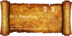 Uri Magdolna névjegykártya