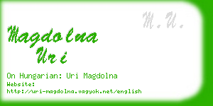 magdolna uri business card